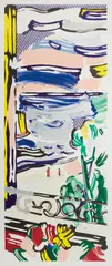 Roy Lichtenstein, View from the Window, from Landscapes series, 1985, Monumental lithograph, woodcut and screenprint in colors, on Arches 88 paper, with full margins,