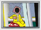 Roy Lichtenstein, Reflections on The Scream, from Reflections series, 1990, Lithograph, screenprint and woodcut in colors with metalized PVC collage and embossing, on Somerset paper, with full margins,
