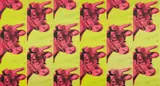 Andy Warhol, Cow Wallpaper, Wall panels, 1966, Screenprint in colors, on wallpaper mounted to six canvas panels,