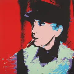 Man Ray by Andy Warhol, 1974, Screenprint in colors, on Strathmore Bristol paper, the full sheet,, sold Apr 2016