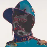 Andy Warhol, Teddy Roosevelt, from Cowboys and Indians, 1986, Screenprint in colors, on Lenox Museum Board, the full sheet