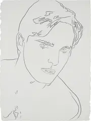 Miguel Bose by Andy Warhol, 1983, Graphite drawing, on HMP paper,, sold Apr 2016