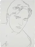 Andy Warhol, Miguel Bose, 1983, Graphite drawing, on HMP paper,