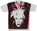 Andy Warhol, Self-Portrait with Fright Wig, circa 1986, Screenprint in colors, on cotton t-shirt,