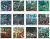 Carsten Höller, Mushroom, 2004, The complete suite of 12 photogravures in colors, on Somerset paper, with full margins,