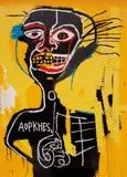 Cabeza, from Portfolio II by Jean-Michel Basquiat, 1982-4/2005, Screenprint in colors, after a painting from 1982, on Saunders 410 Hot Press watercolor paper, the full sheet,, sold Apr 2016