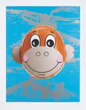 Jeff Koons, Monkey Train (Blue), 2007, Screenprint and inkjet print in colors, on Somerset paper, with full margins,