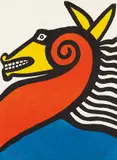 Horse by Alexander Calder, 1975, Lithograph in colors, on Japanese nacré paper, the full sheet,, sold Apr 2016