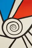 Spirale rouge et bleu by Alexander Calder, 1969, Lithograph in colors, on wove paper, the full sheet,, sold Apr 2016