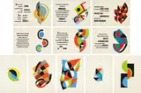 Rythmes-Couleurs by Sonia Delaunay, 1966, The complete set of 11 pochoirs in colors, on Richard de Bas paper, with full margins, with text by Jacques Damase,, offered Apr 2016