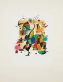 Joan Miró, Gaudí XVI, 1979, Etching and aquatint in colors, on Arches paper, with full margins,