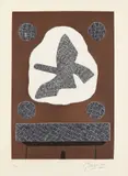 Georges Braque, Oiseau de passage, 1961, Etching and aquatint in colors, on Rives BFK paper, with full margins (deckle on all sides),