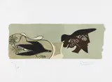 Georges Braque, Cinq poésies en hommage à Georges Braque, 1958, Lithograph in colors, on Japanese nacre paper, with margins,