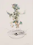 Révérence du groseillier (Curtsying Gooseberry Bush), from Flordali® (Les Fruits) by Salvador Dalí, 1969, Lithograph in colors with drypoint and etching, on Rives BFK paper, with full margins,, sold Apr 2016