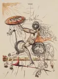 The Crazy Horse Saloon by Salvador Dalí, 1966, Lithograph in colors, on Rives BFK paper, with full margins,, sold Apr 2016