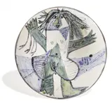 Femme échevelée (Dishevelled Woman) by Pablo Picasso, 1963, White earthenware plate painted in colors and glazed,, offered Apr 2016