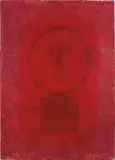Cara en Rojo (Face in Red) by Rufino Tamayo, 1977, Mixografía® print in colors, on Arches paper, the full sheet,, sold Apr 2016
