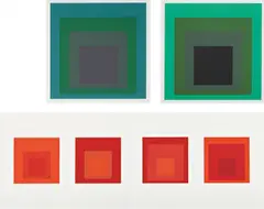 Formulation Articulation I and II by Josef Albers, 1972, The complete set of 127 screenprints in colors, on 66 sheets of wove paper, each folded (as issued), with full margins,, sold Apr 2016