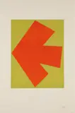 Orange over Green (Orange sur Vert), from the Suite of Twenty-Seven Color Lithographs by Ellsworth Kelly, 1964-65, Lithograph in colors, on Rives BFK paper, with full margins,, sold Apr 2016
