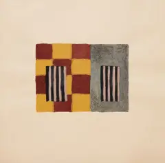Shoji by Sean Scully, 1992, Woodcut in colors, on Fujiwara Awagami, with full margins,, sold Apr 2016