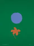 Adolph Gottlieb, Green Ground, Blue Disk