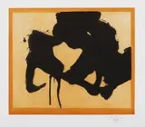 Robert Motherwell, At the Edge, 1984, Aquatint and etching in colors, on handmade Richard de Bas paper, with full margins,