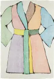 The Woodcut Bathrobe by Jim Dine, 1975, Woodcut and lithograph in colors, on Natsume 4007 paper, the full sheet,, offered Apr 2016