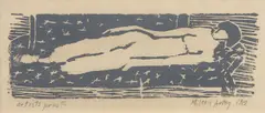Nude by Milton Avery, 1953, Woodcut in gray, on Japanese paper, with full margins,, sold Apr 2016