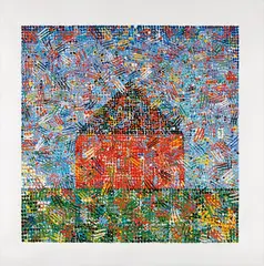 House: Dots, Hatches by Jennifer Bartlett, 1999, Screenprint in colors, on wove paper, with full margins,, sold Apr 2016