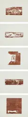 Woodcuts (Holzschnitte) by Joseph Beuys, 1973-74, The complete set of five woodcuts in brown, on Rives BFK paper, with full margins,, sold Apr 2016