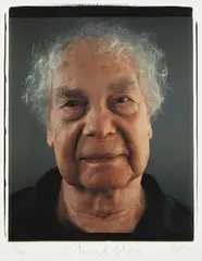 Merce Cunningham, from Merce Cunningham 50th Anniversary Photography Portfolio by Chuck Close, 2004, Archival pigment print in colors, on matte photographic paper, with full margins,, sold Apr 2016