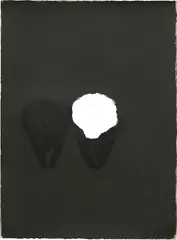Painting Version 1-90 by Joseph Beuys, 1976, Oil paint and fat, on wove paper (with perforation in center), the full sheet,, sold Apr 2016