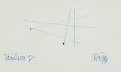 John Cage, Variations I, circa 1958, Blue ink drawing, on wove paper,
