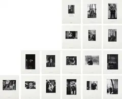 Marcel Broodthaers, Sixteen Photographic Portraits 1957-1967 and One Self-portrait 1974, 1983, The complete set of 17 photographs, on Agfa Brovira paper, with full margins, with accompanying colophon and text by Wieland Schmied,