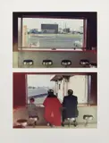 Dan Graham, View Interior, New Highway Restaurant, Jersey City, NJ (diptych)