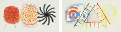 James Rosenquist, One Million Tons Per Square Inch; and Tide, 1977 and 1979, Two etching and aquatints in colors, on Pescia Italia paper, with full margins,