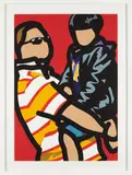 Tourist with Child, from Tourists by Julian Opie, 2014, Screenprint in colors with hand painting, on wove paper, with full margins,, sold Apr 2016