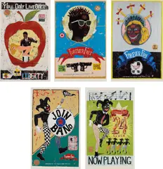 Michael Ray Charles, (Forever Free) Join the Band, 1995, Five lithographs in colors, on wove paper, with full margins,