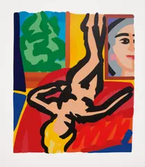 Nude with Picasso by Tom Wesselmann, 2000, Screenprint in colors, on Museum Board, with full margins,, sold Apr 2016