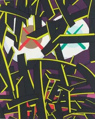 Paper Smile by Kaws, 2012, Screenprint in colors, on Saunders Waterford paper, the full sheet,, sold Apr 2016