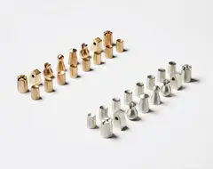 Chess Set by Man Ray, 1971, Chess set comprised of 32 pieces in precious metal, contained in the original gray felted box with brass fastening and b, sold Oct 2016