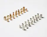 Man Ray, Chess Set, 1971, Chess set comprised of 32 pieces in precious metal, contained in the original gray felted box with brass fastening and blue baize lining