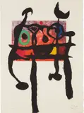 Joan Miró, Le Samouraï (The Samurai), 1968, Aquatint in colors with carborundum, on Mandeure rag paper, the full sheet