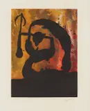 Joan Miró, Tête flèche (Arrowhead), 1968, Aquatint in colors with carborundum, on Mandeure rag paper, with full margins