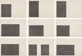 Black Series I by Frank Stella, 1967, The complete set of nine lithographs, on J. Barcham Green paper, with full margins, contained in the original black port, sold Oct 2016