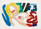 Tom Wesselmann, Big Blonde with Choker, 1992, Screenprint in colors, on Museum Board, with full margins