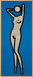Kiera Gets Undressed by Julian Opie, 2004, Lenticular acrylic panel comprised of Lambda print mounted to fifteen line lenses, back mounted with Dibond board, the f, sold Oct 2016
