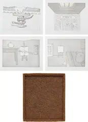 Zeno's Paradox by Richard Artschwager, 2004, The complete set of four etchings and aquatint in colors, on Somerset paper, with full margins, all contained in the wal, offered Oct 2016