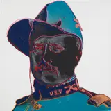 Andy Warhol, Teddy Roosevelt, from Cowboys and Indians, 1986, Screenprint in colors, on Lenox Museum Board, the full sheet