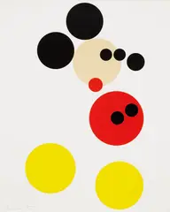 Mickey by Damien Hirst, 2014, Screenprint in colors with glaze, on wove paper, with full margins, sold Oct 2016